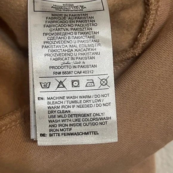 Adidas leopard Tan Sweater with three Stripes Crewneck - Picture 5 of 8